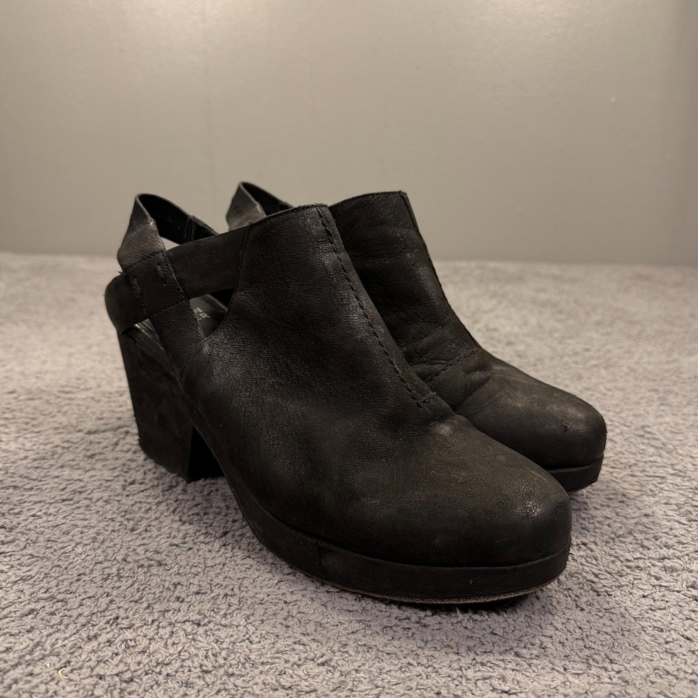 Women's Black Platform Slingback Clogs Eileen Fisher Sz 10 Chic Boho Cute Comfy